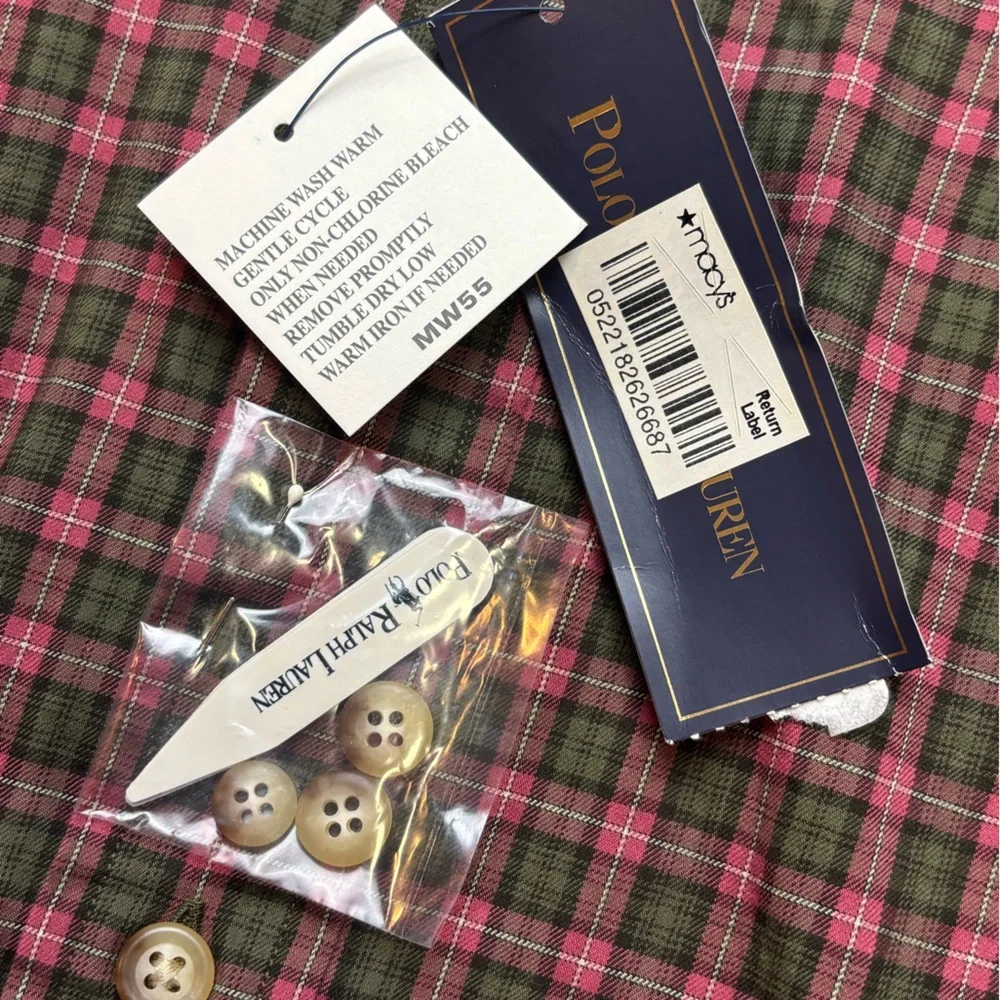 Polo by Ralph Lauren checkered button front shirt‎ sz L